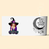 Don't F With My Energy - Personalized Witch Candle With Wooden Lid