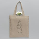 Custom Photo Line Art - Personalized Son Embroidered Tote Bag