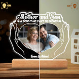 The Love Between Mother And Children - Gift for mom, daughter, son - Personalized Shaped Plaque Light Base