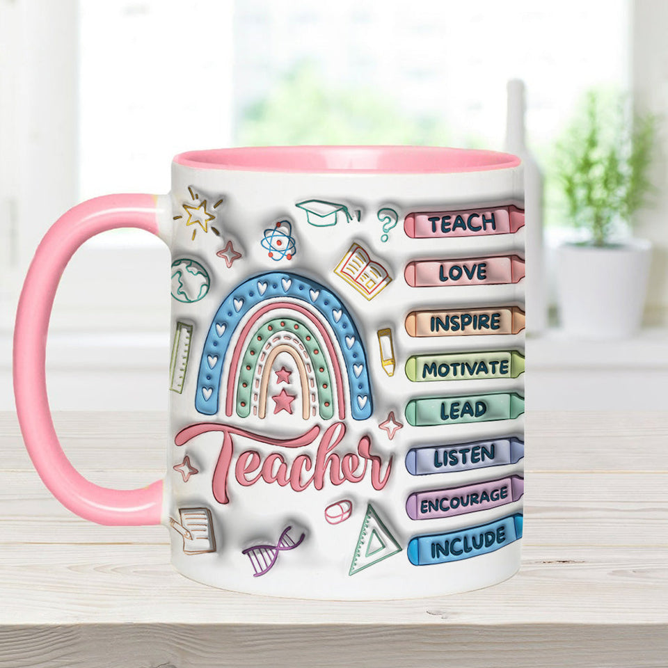 Thank You For Being An Amazing Teacher - Personalized Teacher Accent Mug