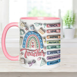 Thank You For Being An Amazing Teacher - Personalized Teacher Accent Mug