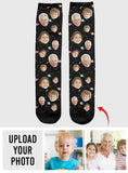 Custom Face Galaxy - Personalized Grandpa Socks