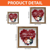 Mother And Daughters - Gift for mom, daughter, son - Personalized Flower Shadow Box