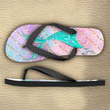 Mermaid In The Ocean - Personalized Sea Lover Flip Flops