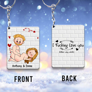 I Just Want You To Be Happy - Couple gift for husband, wife, boyfriend, girlfriend - Personalized Keychain