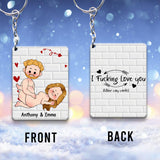 I Just Want You To Be Happy - Couple gift for husband, wife, boyfriend, girlfriend - Personalized Keychain