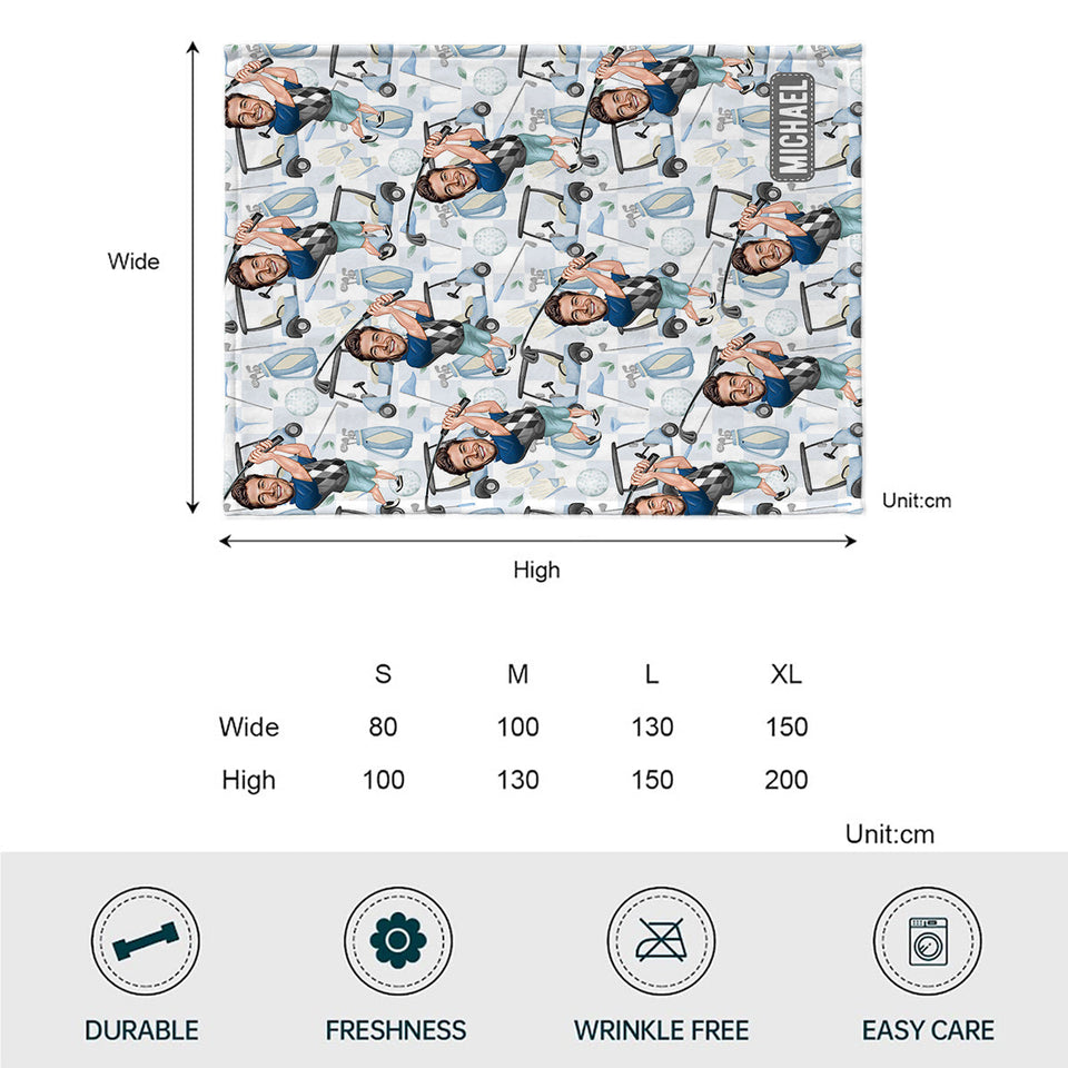 Gift For Golf Dad, Uncle, Husband...  - Personalized Golf Blanket