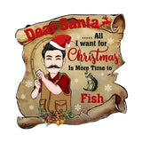 Dear Santa - Personalized Fishing Shaped Doormat