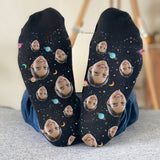 Custom Face Galaxy - Personalized Aunt Socks