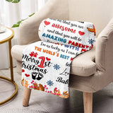 1st Christmas Gift Mommy And Daddy - Personalized Newborn Blanket