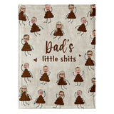 Grandma's Little Cuties - Gift for grandma, mom, dad, grandpa - Personalized Blanket