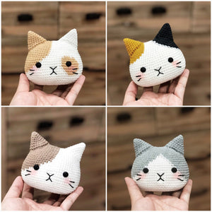 Crochet Cat Amigurumi - Gift for cat lovers - Personalized Hand Knitted Doll