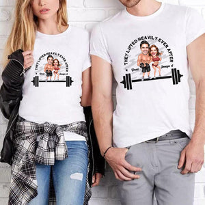 They Lifted Heavily Ever After - Personalized Fitness T-shirt And Hoodie