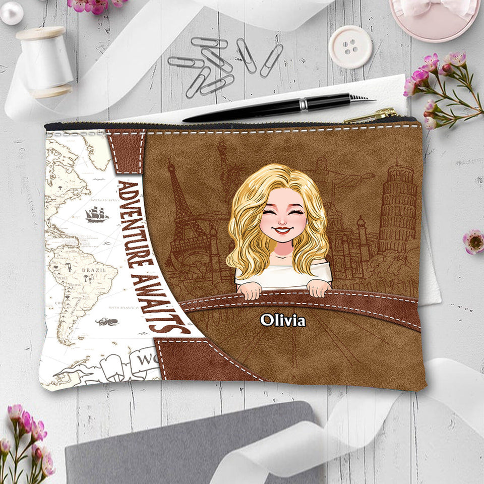 Adventure Awaits - Personalized Travelling Pouch