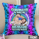 Congrats On Being My Husband - Personalized Husband And Wife Throw Pillow