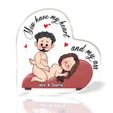 Thank For All The Orgasms - Personalized Couple Custom Shaped Acrylic Plaque
