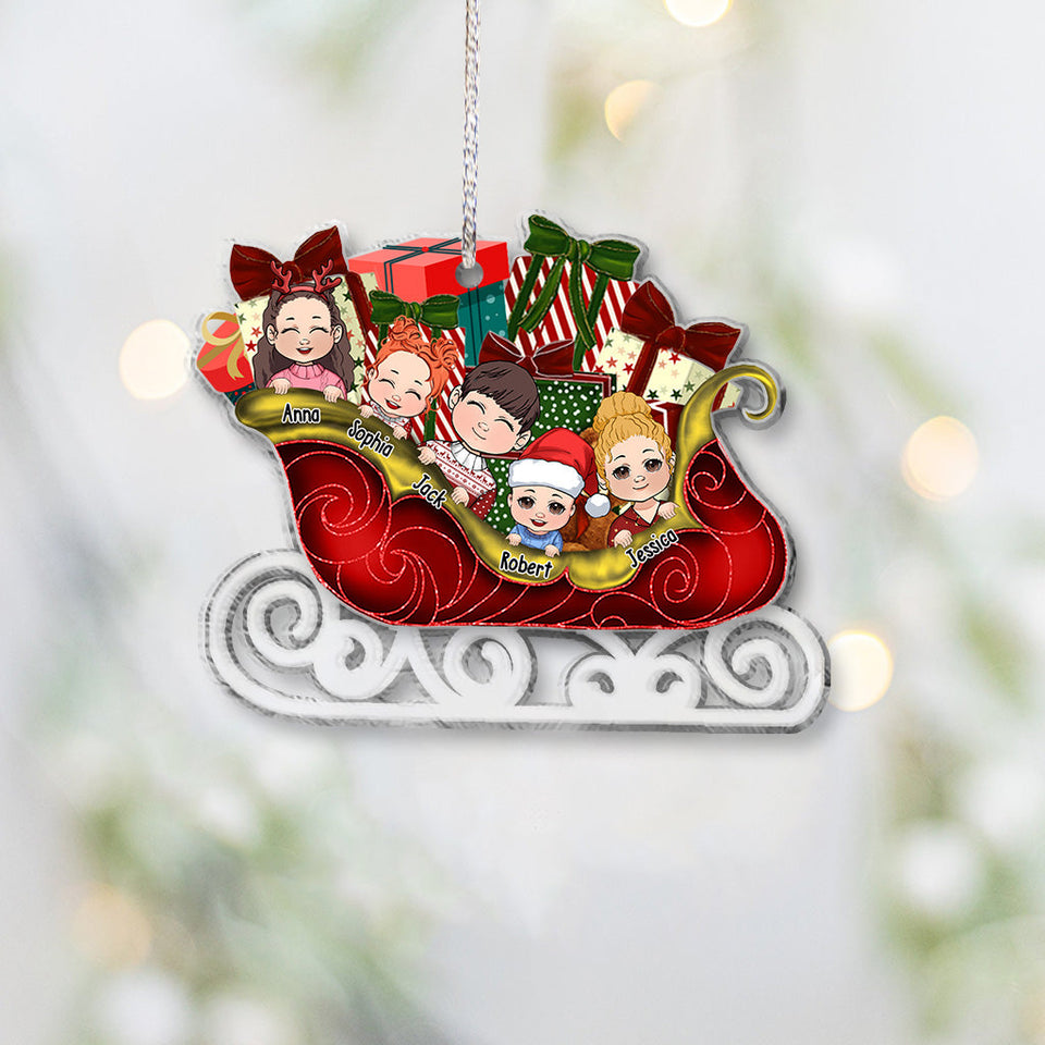 Our Grandkids - Personalized Grandma Transparent Ornament