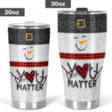 You Matter - Teacher Tumbler With Faux Glitter Print 0622