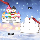 Our Grandkids Cute Snowman - Personalized Grandma Ornament
