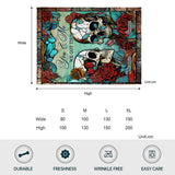 Skull Couple - Skull gift for husband, wife, boyfriend, girlfriend - Personalized Blanket
