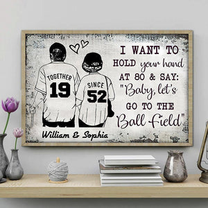 Baseball Together Since - Personalized Baseball Canvas And Poster