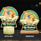 Congrats On Being My Husband - gift for husband, wife - Personalized Shaped Plaque Light Base