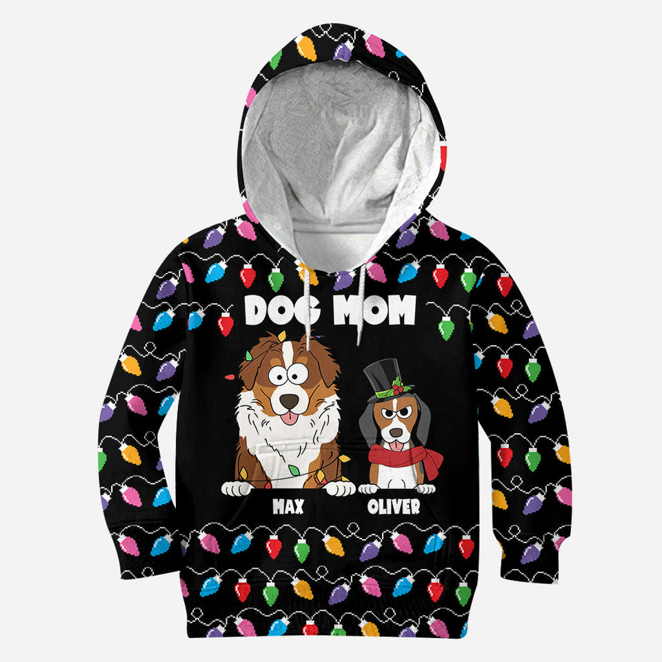 Pet Colorful Christmas Light - Personalized Dog Hoodie and Leggings