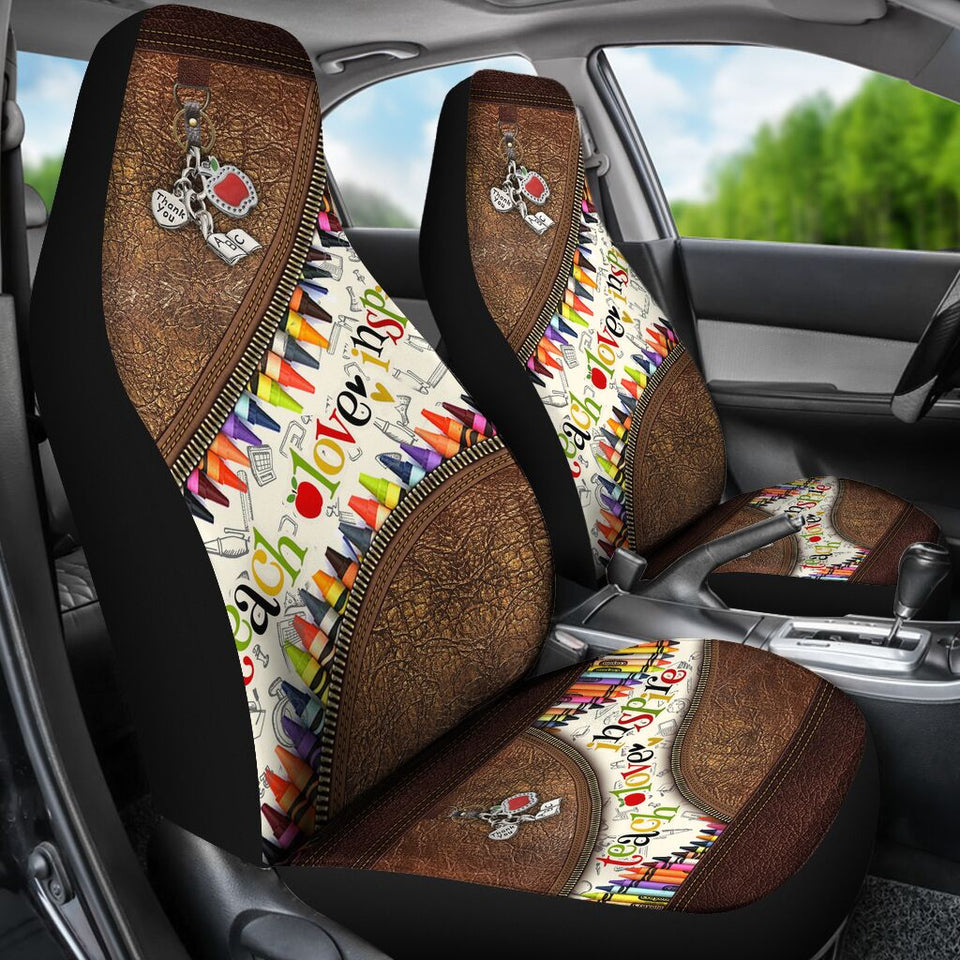 Teach Love Inspire Teacher Seat Covers 0622