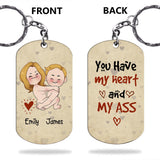 I Hope Your Day Is Nice As My Your Butt - Personalized Couple Stainless Steel Keychain