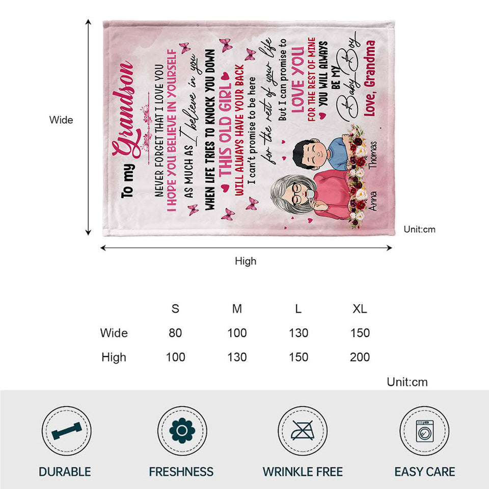 To My Granddaughter - Gift for grandma, granddaughter, grandson - Personalized Blanket