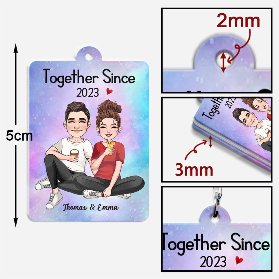Together Since - Personalized Couple Keychain