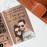 I Love You Now And Always - Personalized Couple Wallet Insert Card