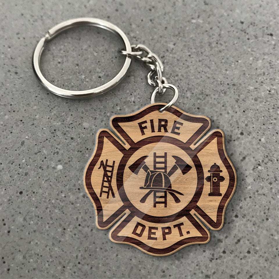Make It Home Safe - Personalized Firefighter Keychain