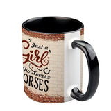 Just A Girl Who Loves Horses - Personalized Horse Accent Mug