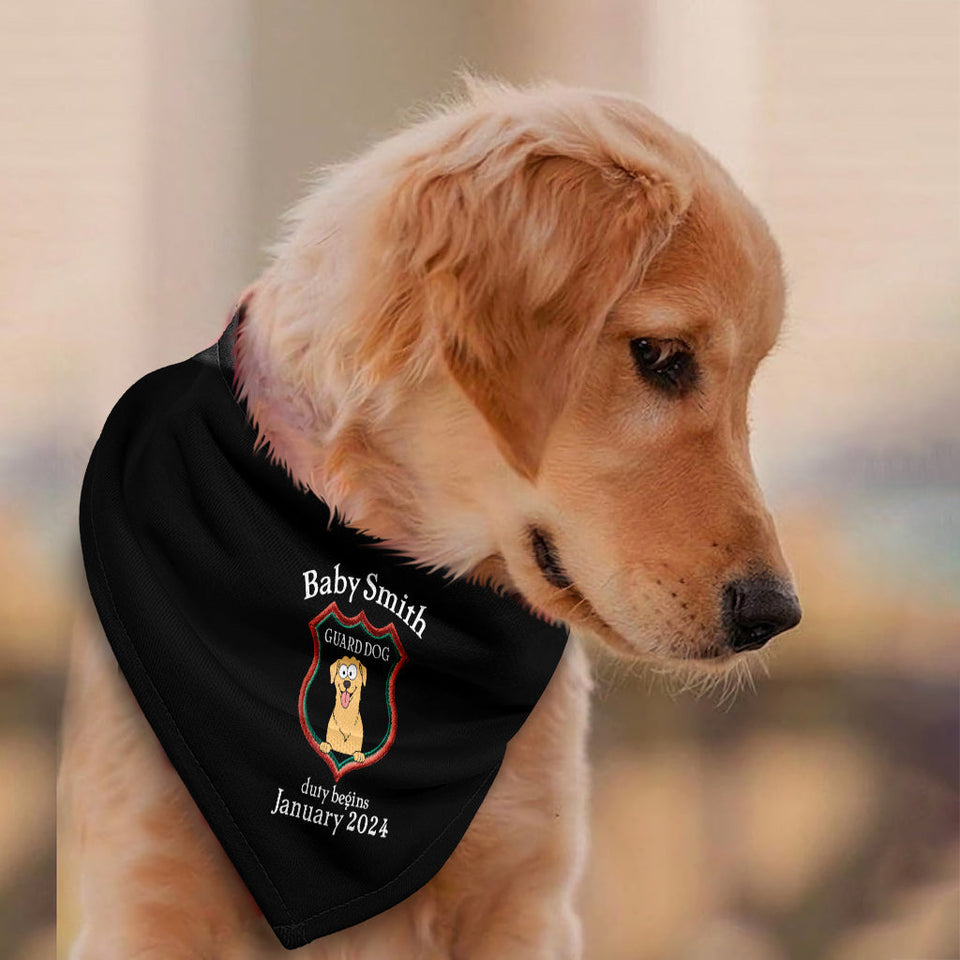 Guard Dog - Gift for dog lover, cat lover - Personalized Pet Bandana