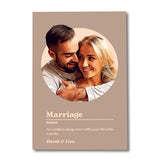 Marriage Portrait Definition - Personalized Husband And Wife Canvas And Poster