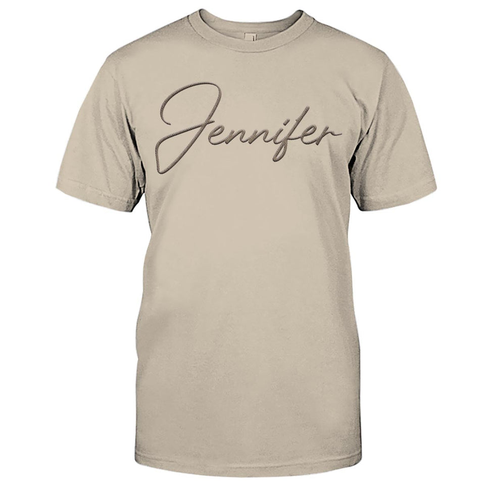 Custom Name - Personalized Step Mom Embroidered T-shirt