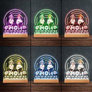 We Hope Every Time You Light - Gift for mom, grandma - Personalized Shaped Plaque Light Base