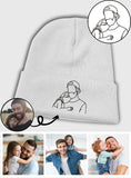 Custom Photo - Personalized Father Embroidered Beanie