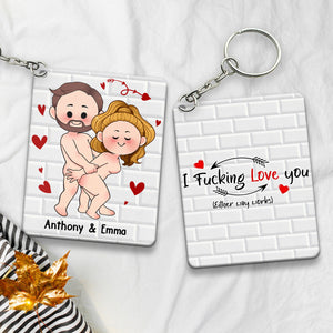 I Just Want You To Be Happy - Couple gift for husband, wife, boyfriend, girlfriend - Personalized Keychain