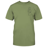 Custom Line Art - Personalized grandson Embroidered T-shirt