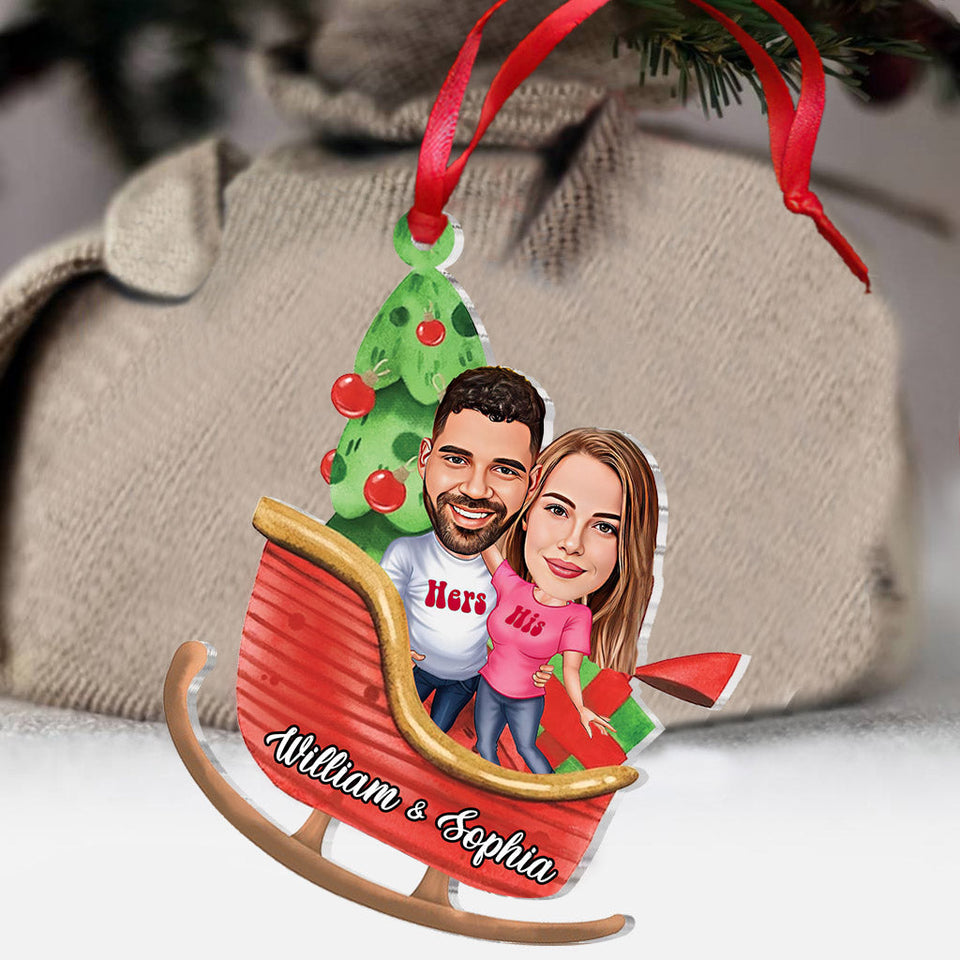 Caricature Family / Couple / Bestie Portrait Window - Personalized Family Ornament