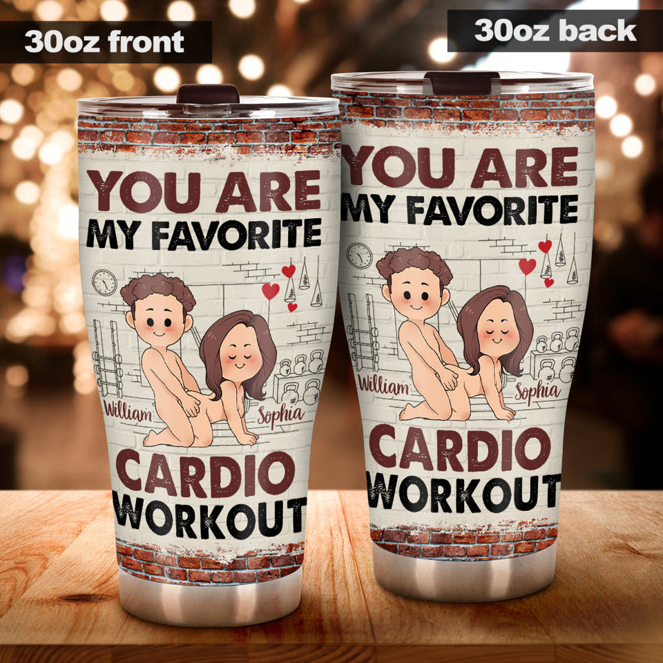 Cardio Workout - Personalized Couple Tumbler