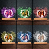 To My Bestie - Personalized Bestie Shaped Plaque Light Base