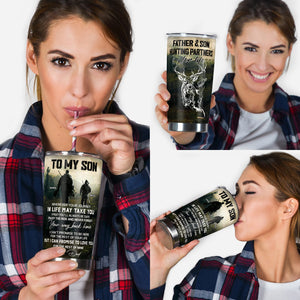 Father And Son Hunting Partners For Life - Personalized Hunting Tumbler