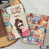 Collect Momments Not Things - Travelling gift for mom, daughter, granddaughter, wife, girlfriend, friend - Personalized Passport Holder