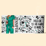Smells Like You're A Whole Nurse - Personalized Nurse Candle With Wooden Lid