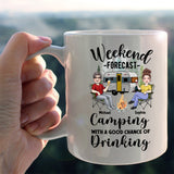 Weekend Forecast - Personalized Camping Mug