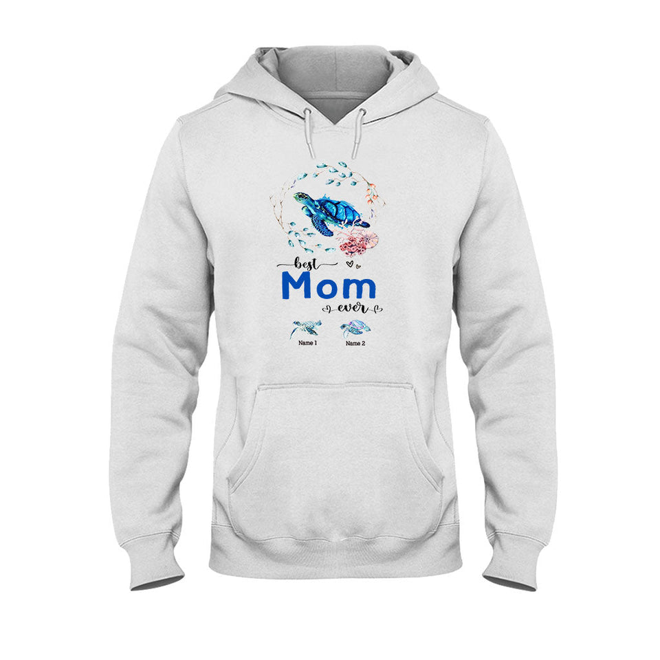 Best Nana Ever - Turtle gift for grandma, grandpa, mom, dad, uncle, aunt - Personalized T-shirt And Hoodie