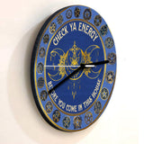 Check Your Energy - Witch Wall Clock